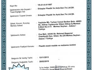 İŞLETME KAYIT BELGESİ