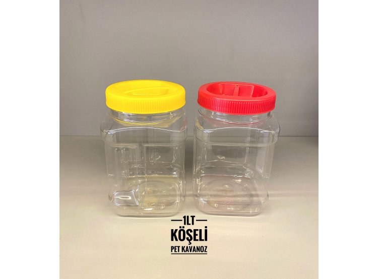 PK01002 - 1 lt Tutmalı Pet Kavanoz