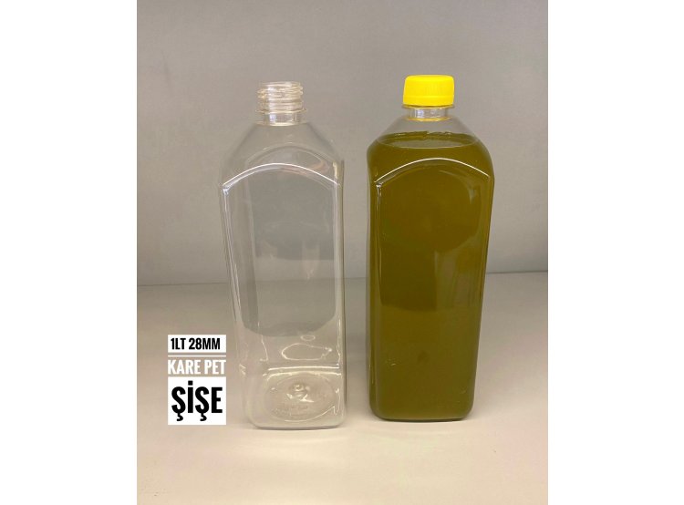 PT01004 - 1 lt Köşeli Pet Şişe 28 mm