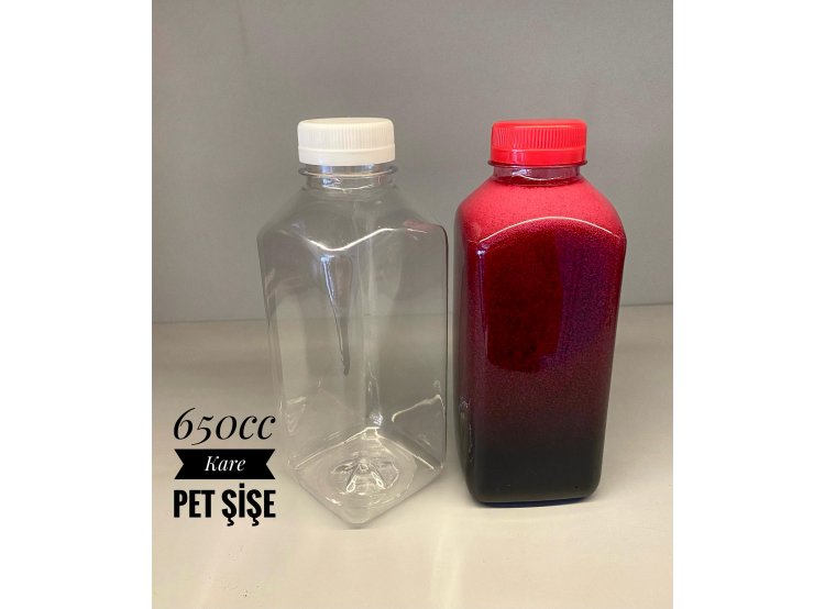 PT00650 - 650 cc 38 Ağız Köşeli Pet Şişe